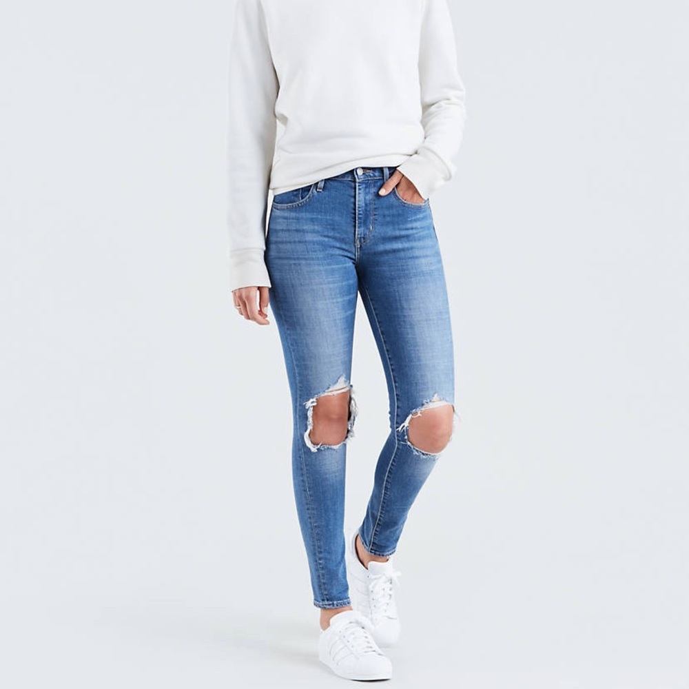 Levi’s ripped high rise jeans